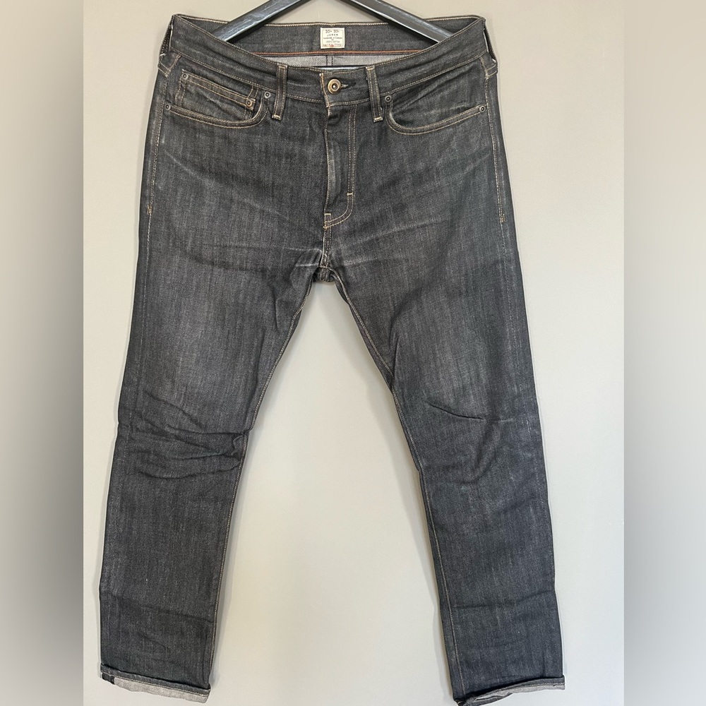 J.Crew Men’s Blackwashed Rigid Slim Denim, 30x30